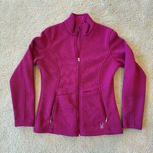 Women's Spyder Core Sweater Zip-up Jacket Fleece-lined Pink